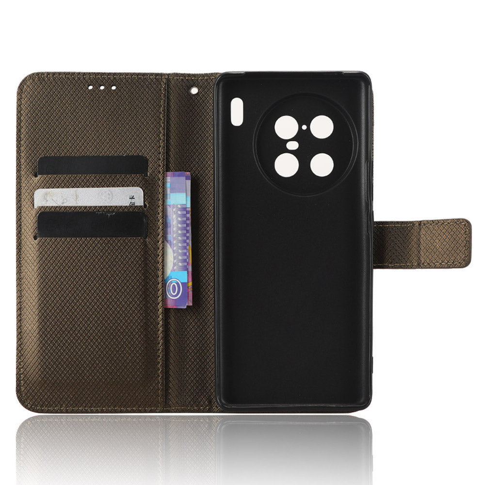 For vivo X90 Pro 5G PU Leather Phone Case Diamond Texture Wallet Stand Cell Phone Cover For vivo X90 Pro 5G PU Leather Phone Case Diamond Texture Wallet Stand Cell Phone Cover
